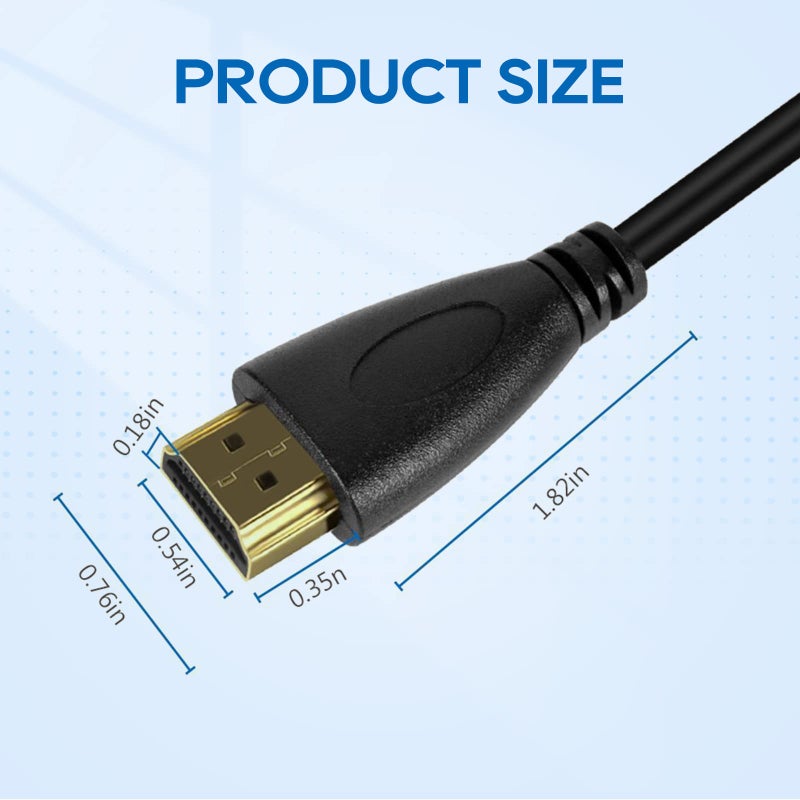 UCEC Short Coiled HDMI Cable, Short HDMI Cable 1 Foot-1.5 Foot(A to A), 4K@60Hz Ultra High Speed Supports for Monitor, Laptop, PC, Camera, Projector - Image 2